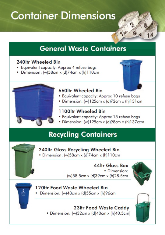 Container Dimensions - Pembrokeshire County Council